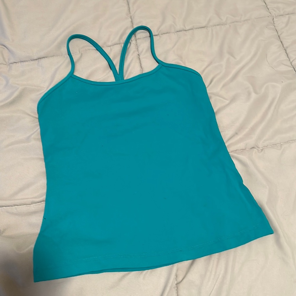 Lululemon y back tank built in bra teal
